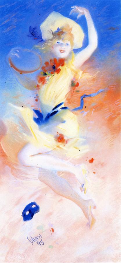 Joie de Vivre, vintage artwork by Jules Cheret, 12x8" (A4) Poster