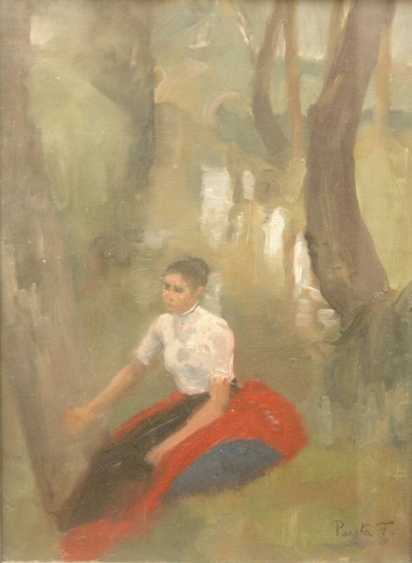 Girl in the Forest by Ferencz (Franz) Paczka,A3(16x12")Poster