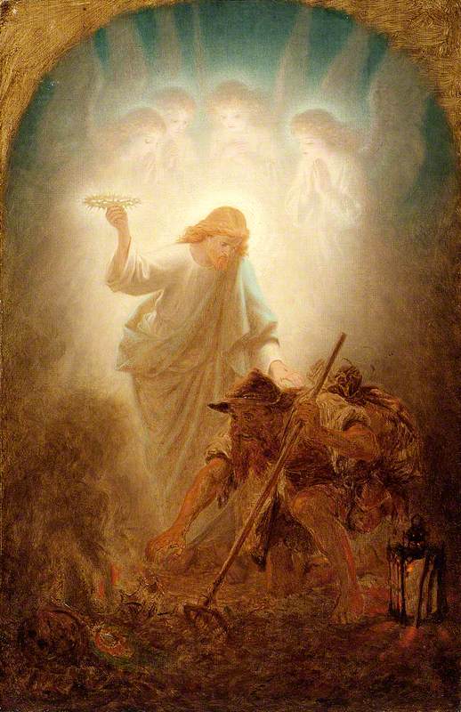 The Man with the Muck Rake, vintage artwork by Sir Joseph Noel Paton, A3 (16x12") Poster Print