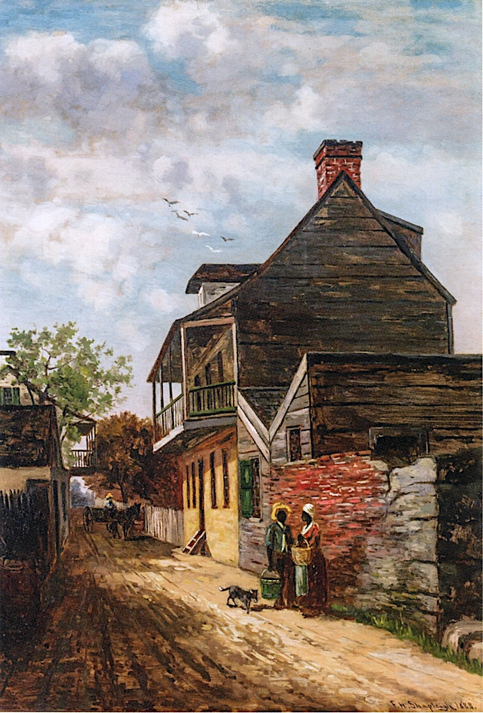 Old House in Charlotte Street, St. Augustine, Florida, vintage artwork by Frank Henry Shapleigh, 12x8" (A4) Poster