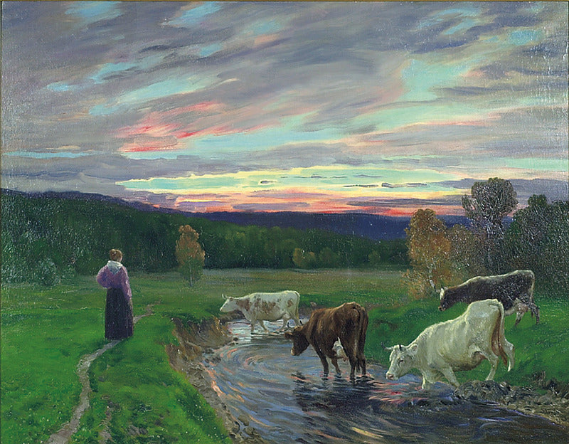 After sunset, Eggedal by Christian Skredsvig,A3(16x12")Poster