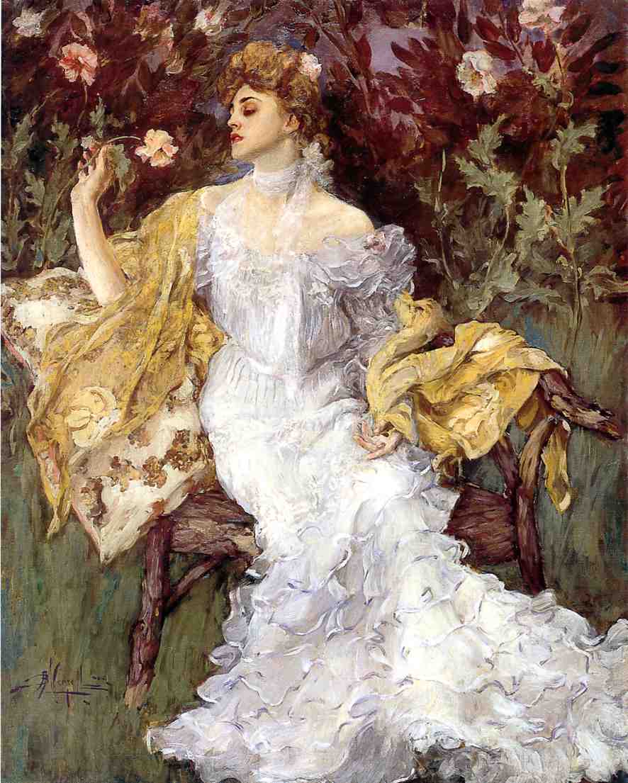 A Gift from the Garden, vintage artwork by Albert Beck Wenzell, 12x8" (A4) Poster