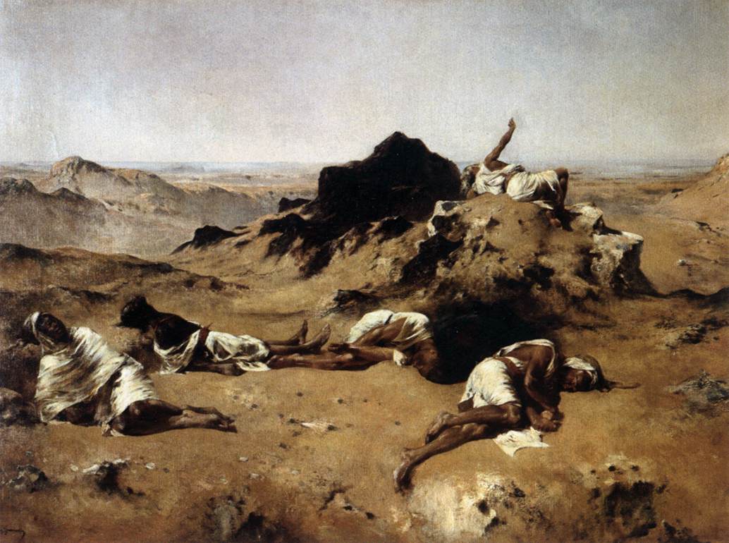 The Land of Thirst, vintage artwork by Eugène Fromentin, A3 (16x12") Poster Print