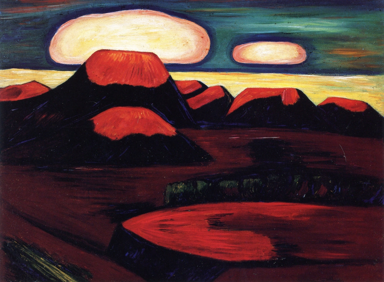 Earth Cooling, Mexico, vintage artwork by Marsden Hartley, 12x8" (A4) Poster