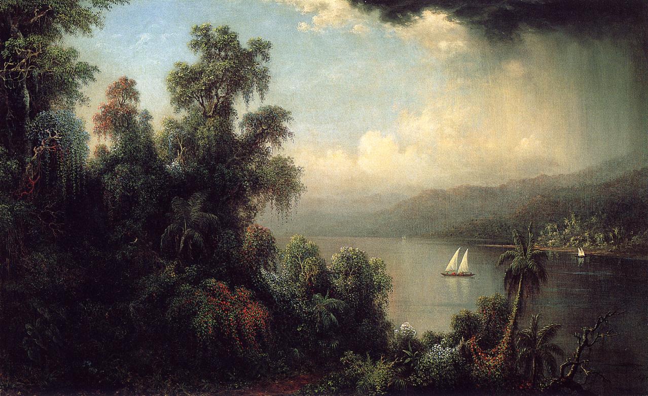 Coast of Jamaica, vintage artwork by Martin Johnson Heade, A3 (16x12") Poster Print