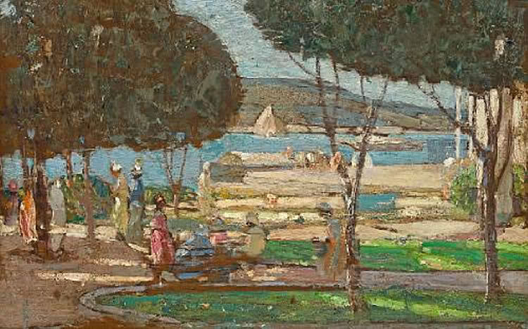 Charlotte Amelie, St. Thomas, vintage artwork by Richard Edward Miller, 12x8" (A4) Poster