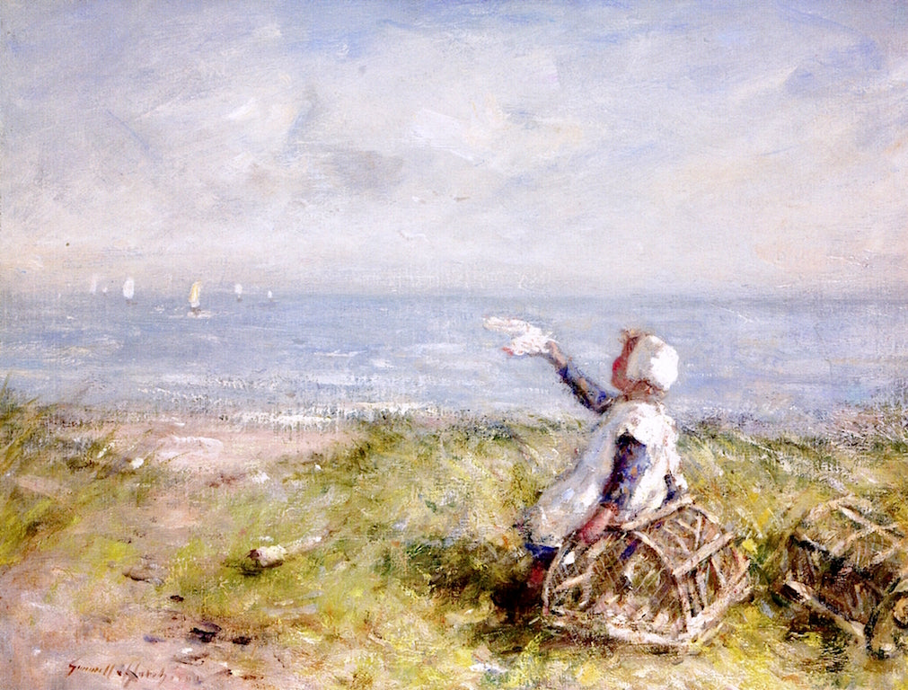 A Fond Farewell, vintage artwork by Robert Gemmell Hutchison R.S.A. R.S.W., 12x8" (A4) Poster