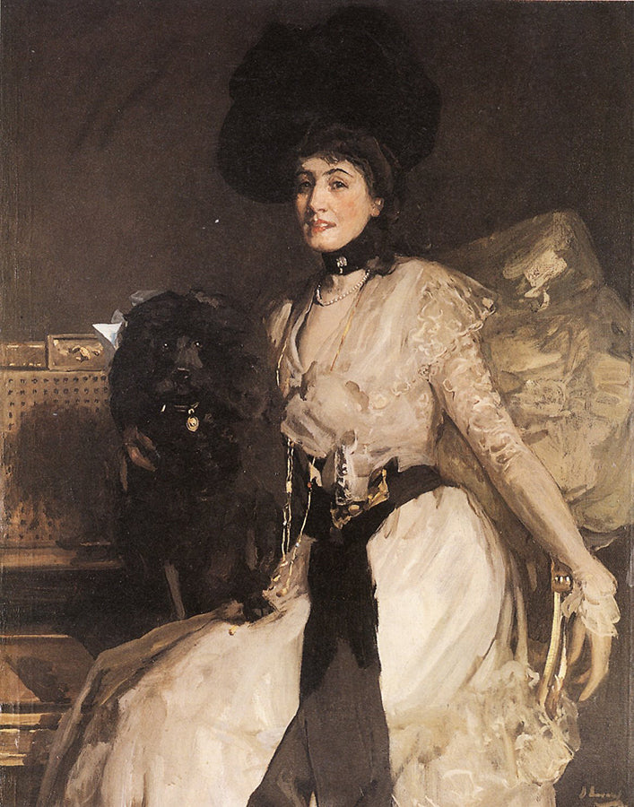 The Black Poodle, vintage artwork by Sir John Lavery, R.A., 12x8" (A4) Poster