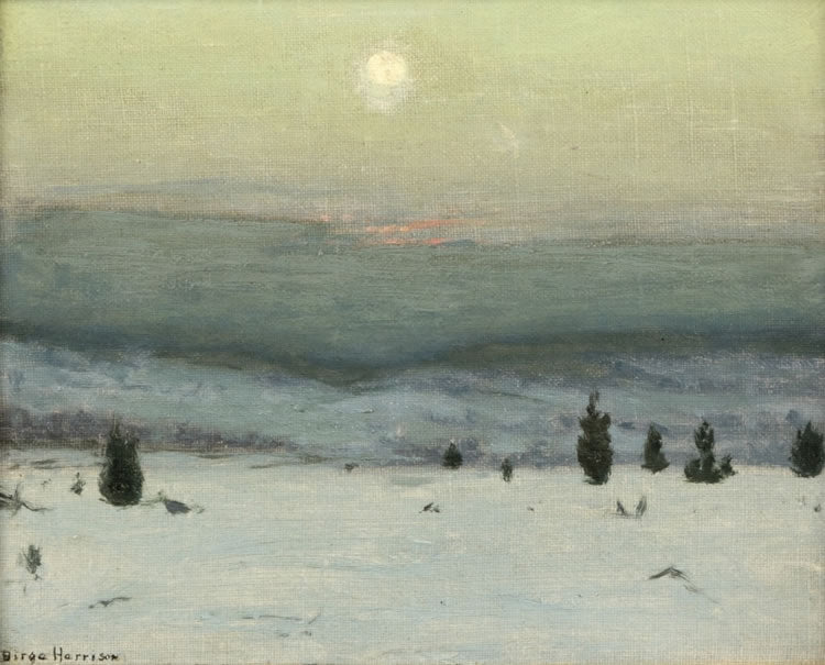Winter's Chill, vintage artwork by Lowell Birge Harrison, 12x8" (A4) Poster