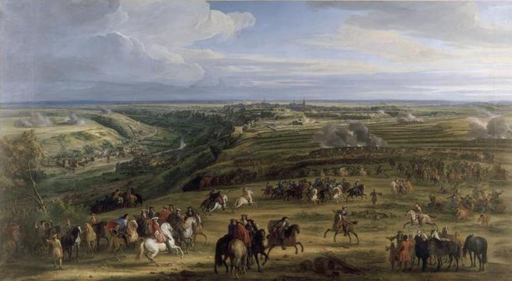 Prise de Luxembourg, vintage artwork by Adam Frans van der Meulen, 12x8" (A4) Poster