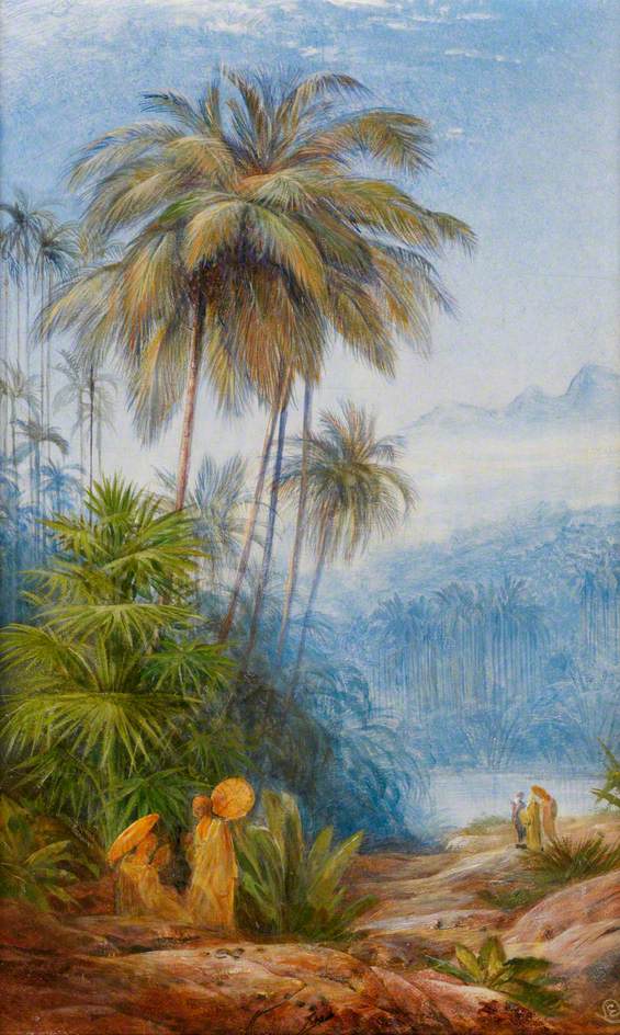 Ceylon Scenery, vintage artwork by Edward Lear, A3 (16x12") Poster Print