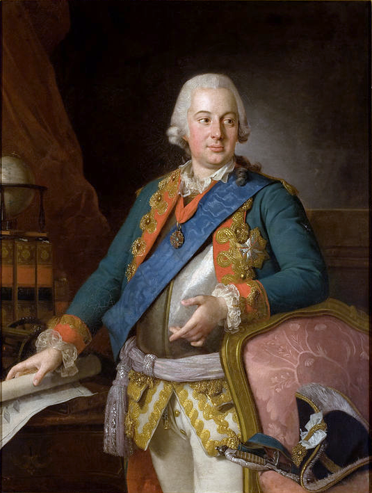 Portrait of Alois Friedrich von Brühl, vintage artwork by Per Krafft the Elder, 12x8" (A4) Poster