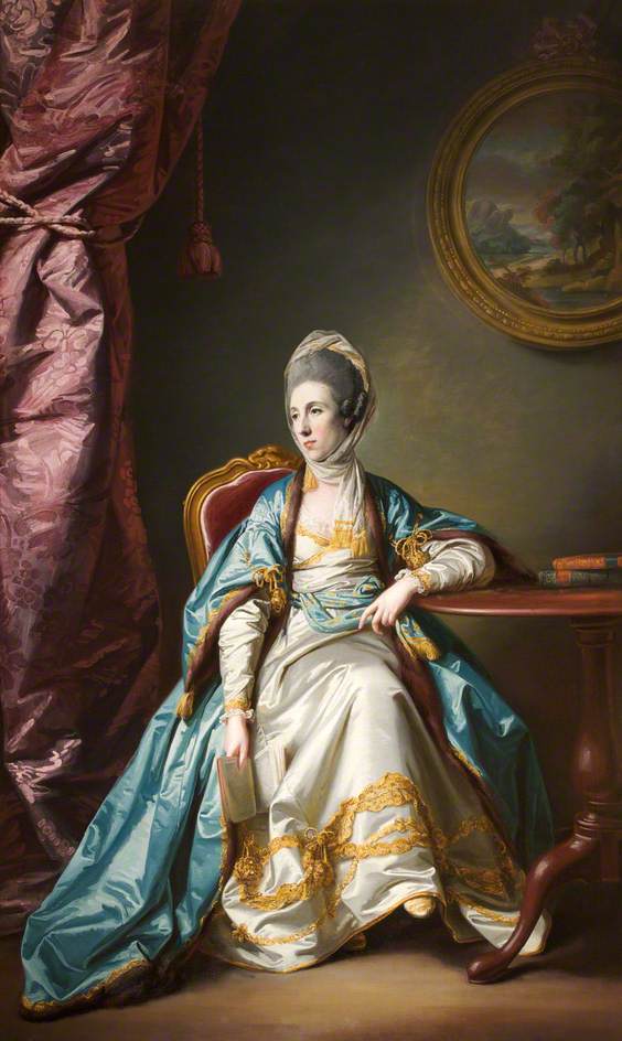 Catherine Fleming, Lady Leicester, vintage artwork by Francis Cotes, R.A., 12x8" (A4) Poster