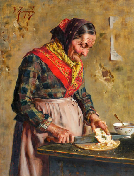 Frugal Meal by Eugenio Zampighi,A3(16x12")Poster