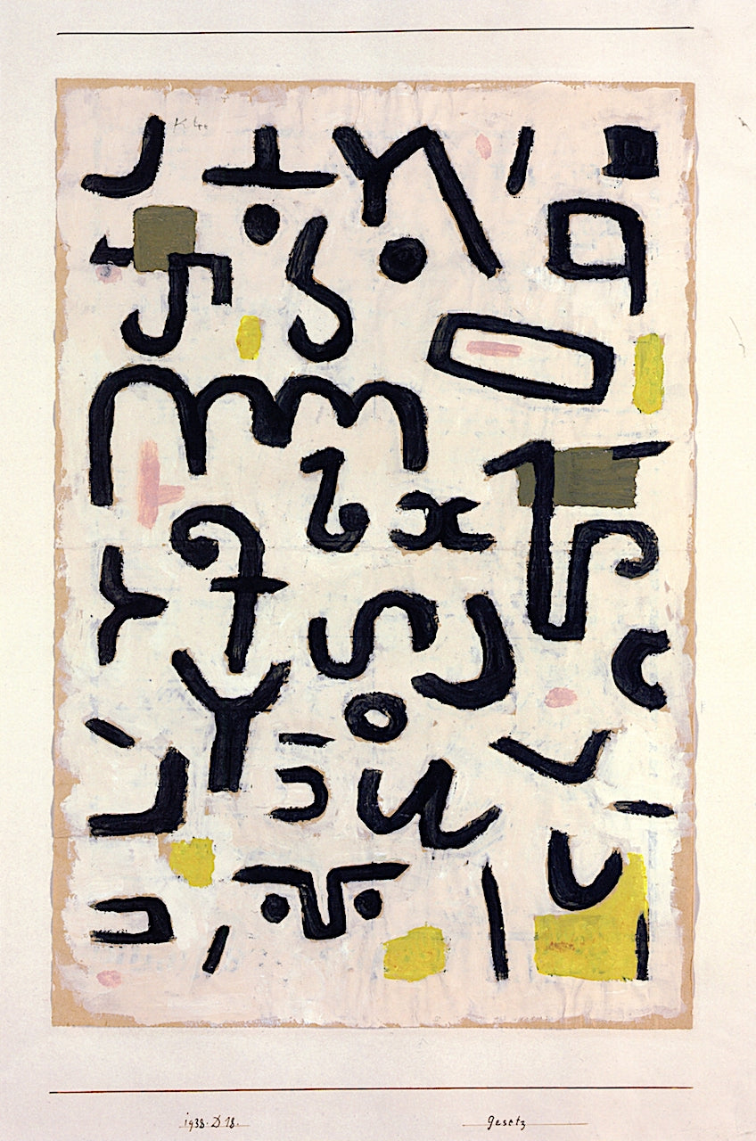 Gesetz, vintage artwork by Paul Klee, 12x8" (A4) Poster