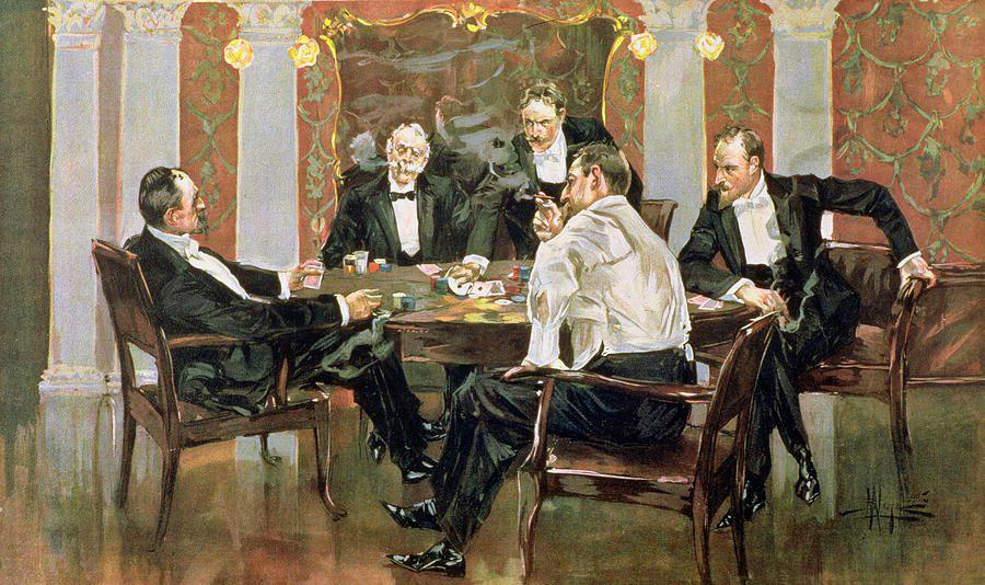 A Showdown, vintage artwork by Albert Beck Wenzell, 12x8" (A4) Poster