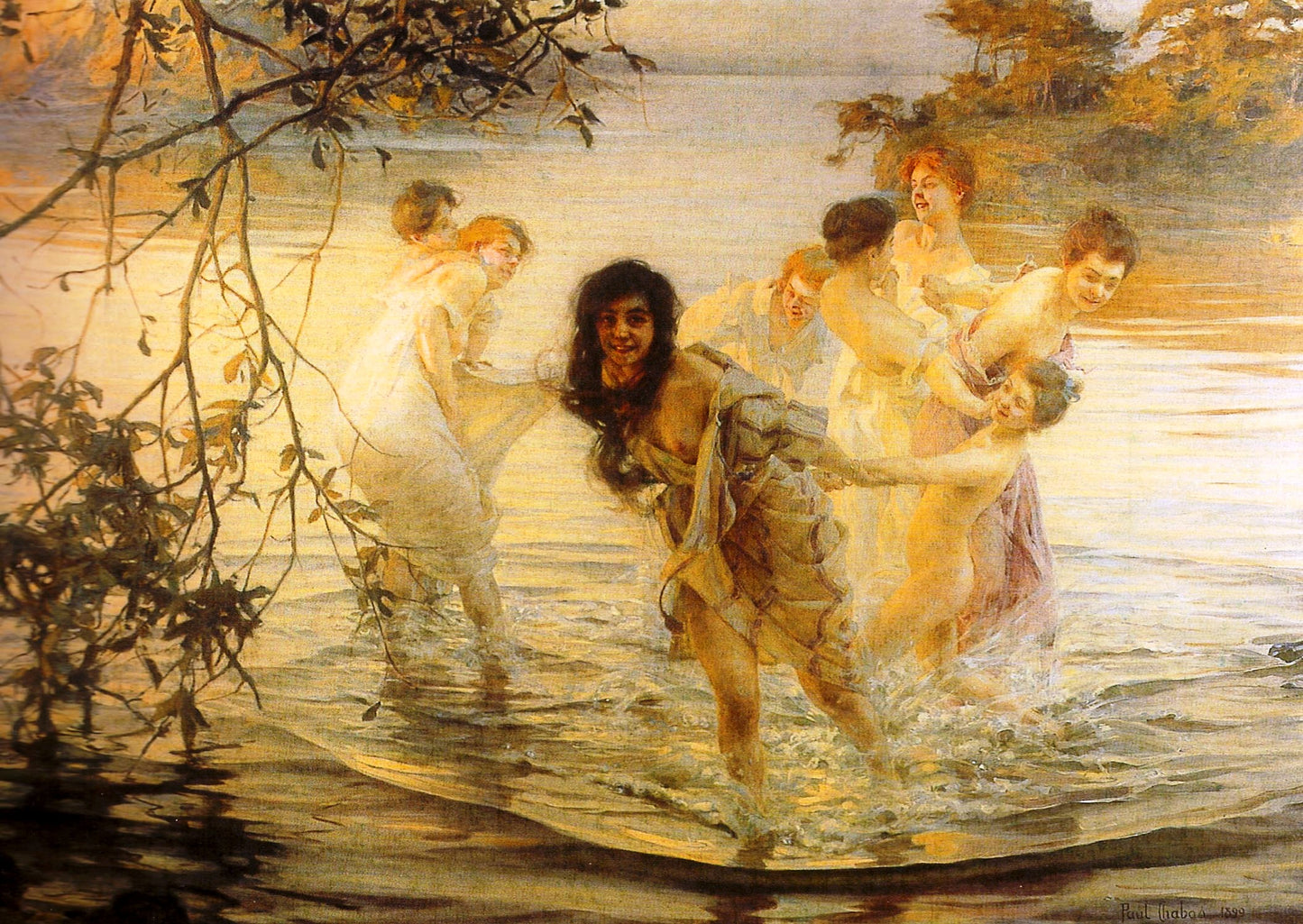 Joyous Frolics by Paul emile Chabas,A3(16x12")Poster