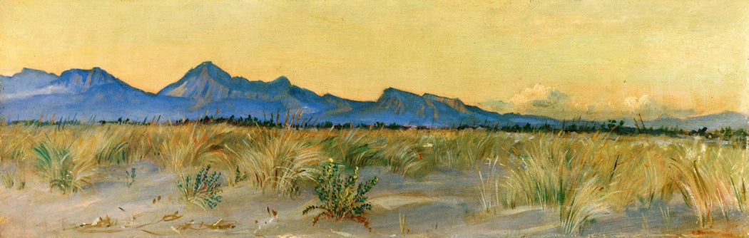 Carrara Peaks, vintage artwork by Eugene Benson, 12x8" (A4) Poster