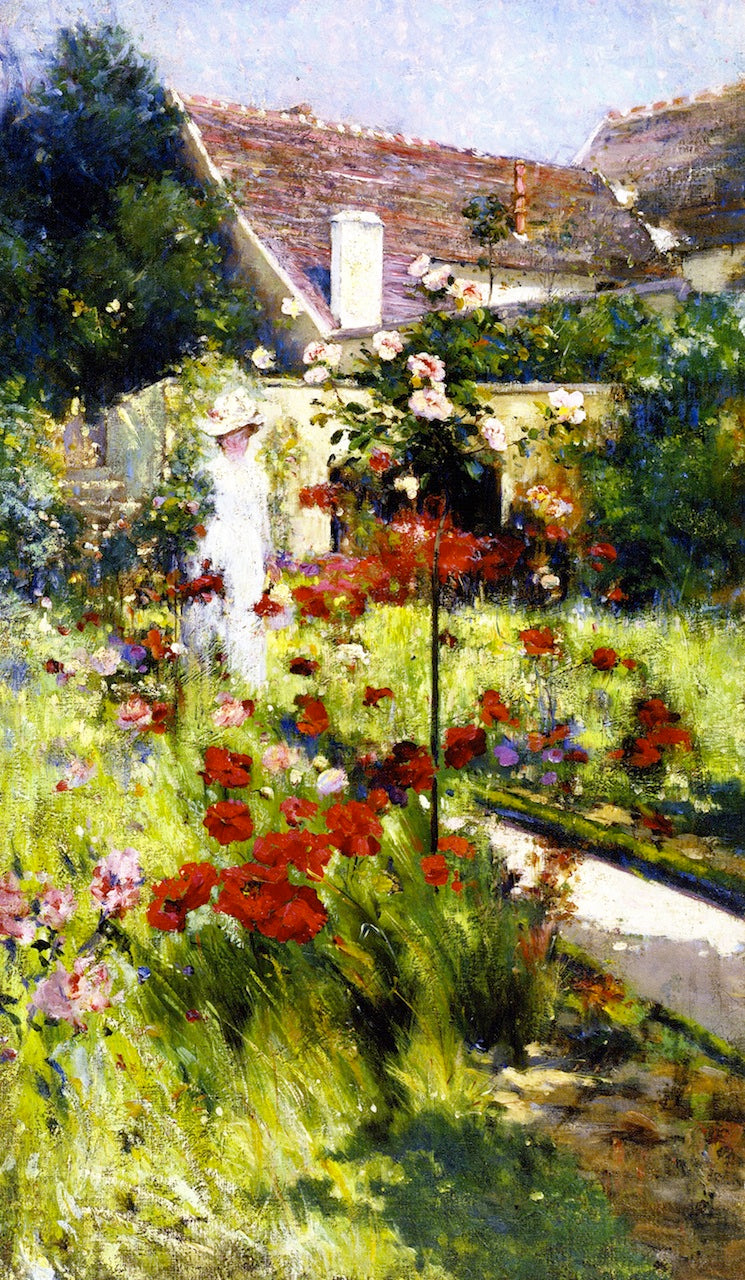 Afternoon, Grez, vintage artwork by Edward Wilbur Dean Hamilton, 12x8" (A4) Poster