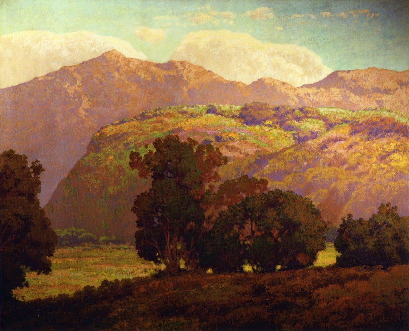 California Hills, vintage artwork by Maurice Braun, 12x8" (A4) Poster
