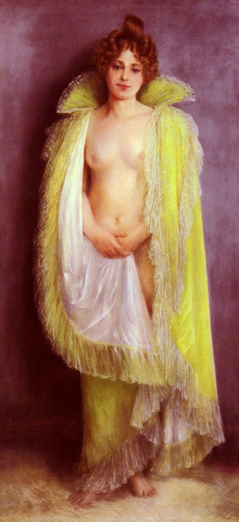 Femme en deshabille vert by Pierre Carrier-Belleuse,A3(16x12")Poster