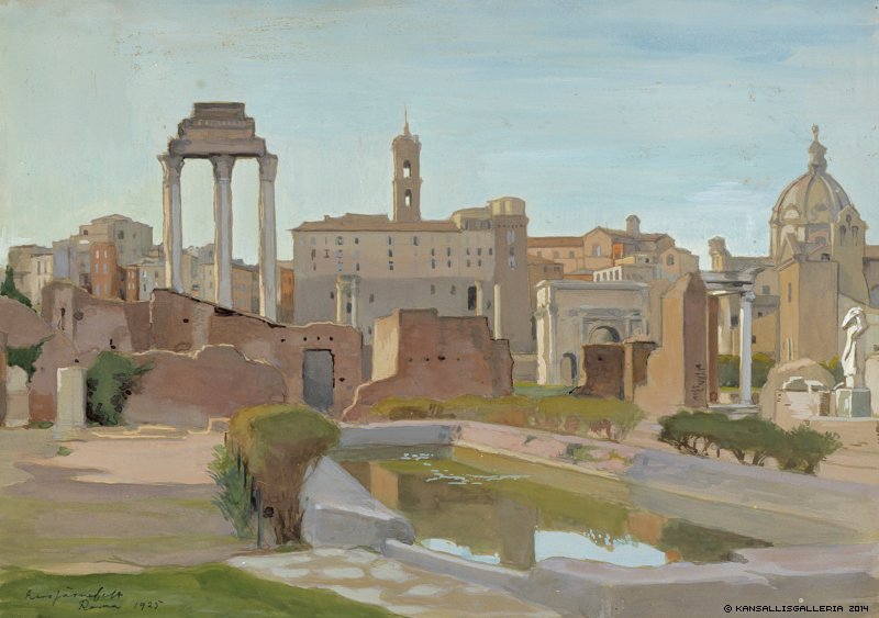 Roman Forum, vintage artwork by Eero Järnefelt, 12x8" (A4) Poster