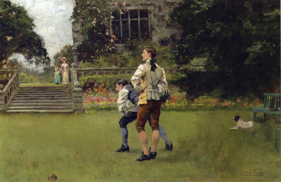 The Bowlers, vintage artwork by Henry John Yeend King, 12x8" (A4) Poster