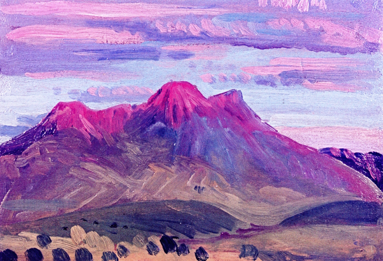 Arenig, Sunset, vintage artwork by James Dickson Innes, 12x8" (A4) Poster