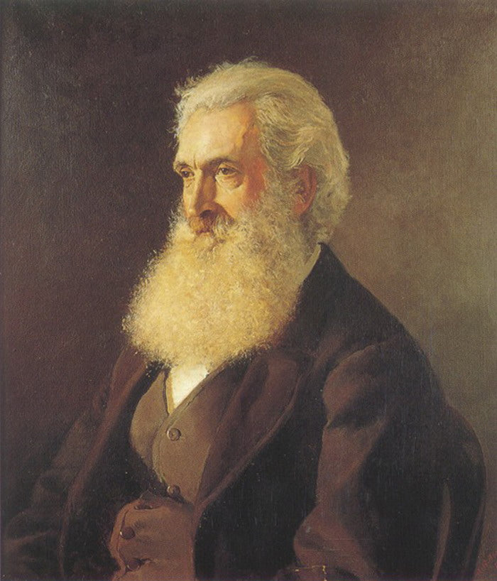 Portrait of Louis Buvelot, vintage artwork by Julian Rossi Ashton, 12x8" (A4) Poster