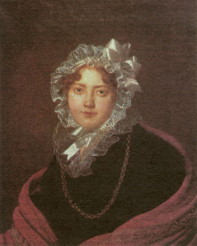 Portrait of Maria Vlasova, vintage artwork by Henri-François Riesener, 12x8" (A4) Poster