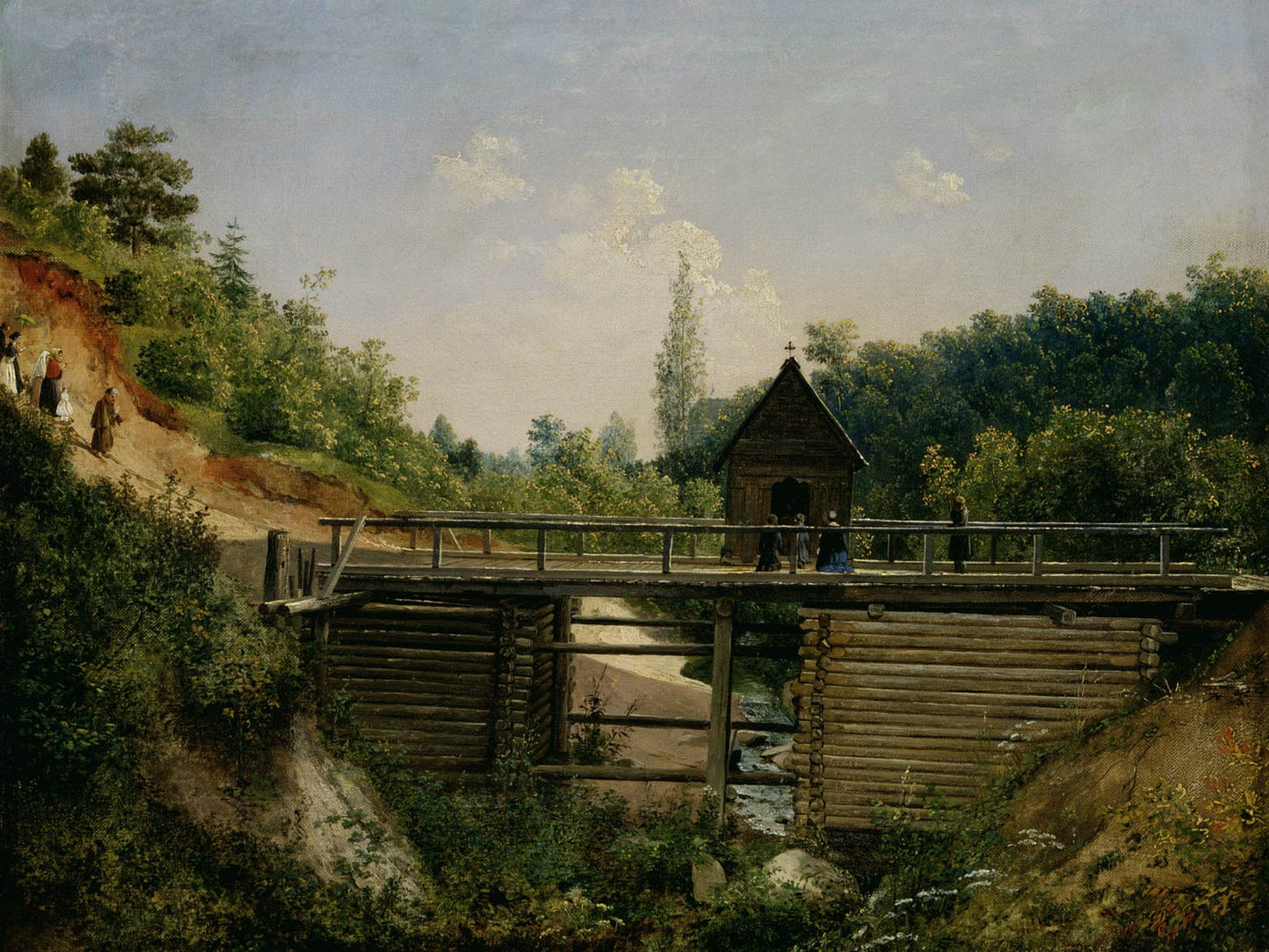 The Holy Bridge, vintage artwork by Ivan Khrutsky, A3 (16x12") Poster Print
