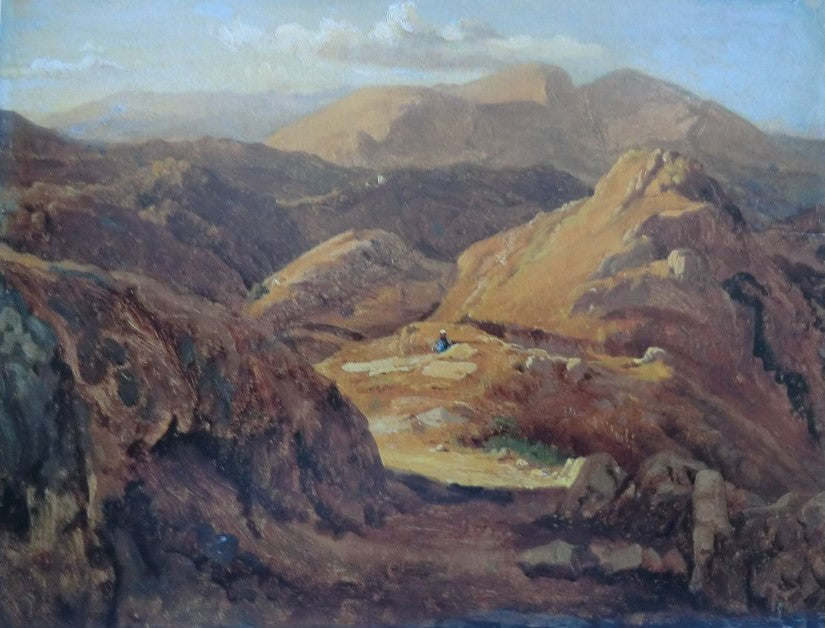 View into Mountains near Civitella, vintage artwork by Louis Gurlitt, A3 (16x12") Poster Print