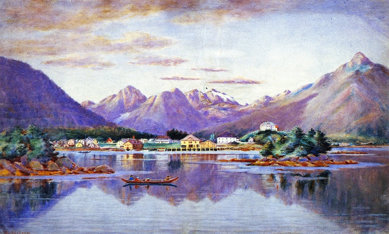 Sitka, Alaska, vintage artwork by Theodore J. Richardson, 12x8" (A4) Poster