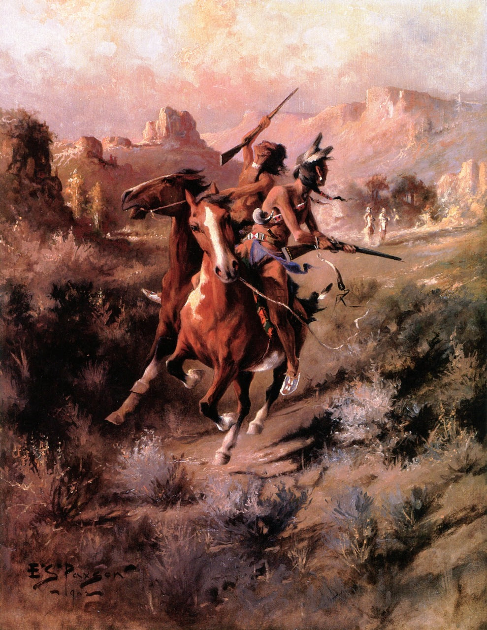 The Last Shot by Edgar Samuel Paxson,A3(16x12")Poster