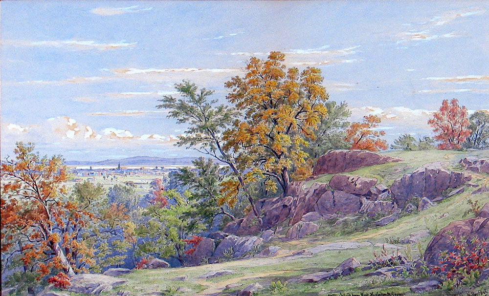 Staten Island from West Hoboken, NJ, vintage artwork by William Rickarby Miller, A3 (16x12") Poster Print