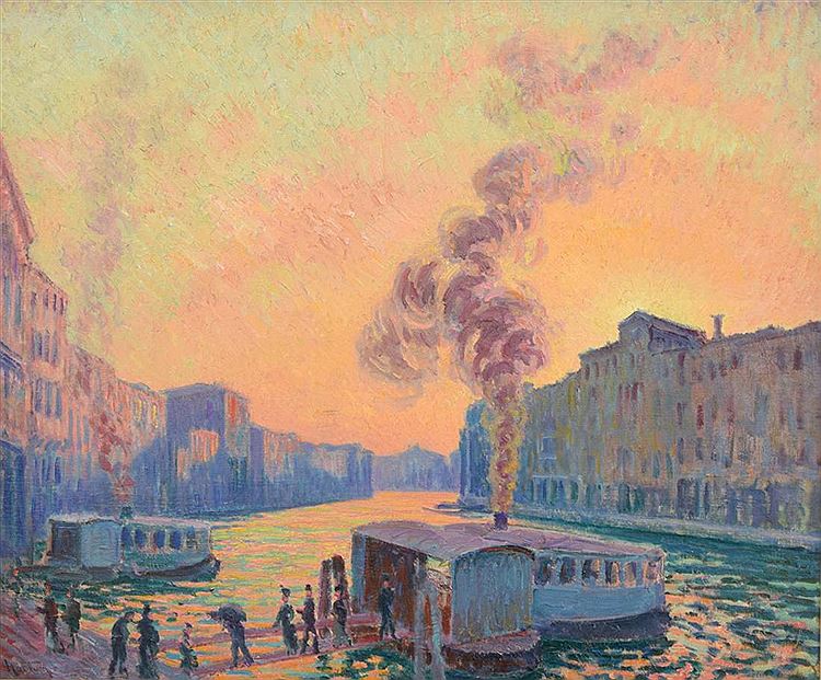 Embarkation, Venice, vintage artwork by William Samuel Horton, 12x8" (A4) Poster