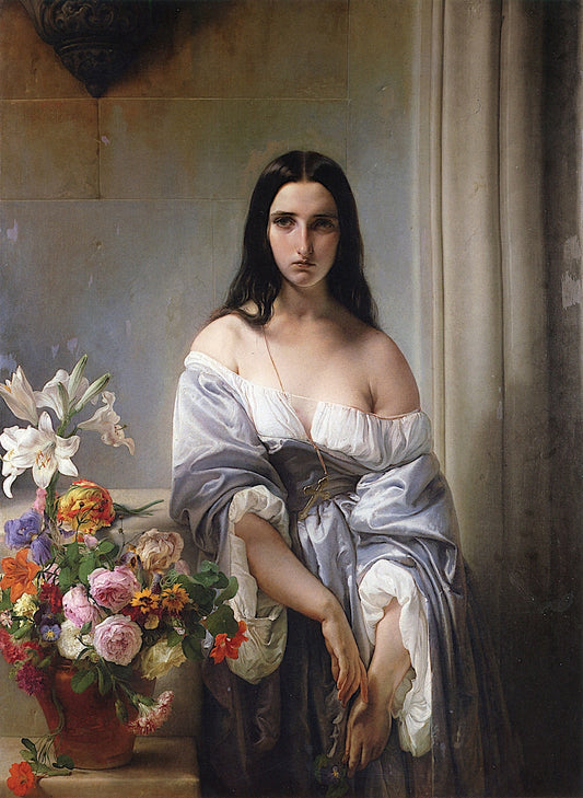A Melancholy Thought, vintage artwork by Francesco Paolo Hayez, A3 (16x12") Poster Print