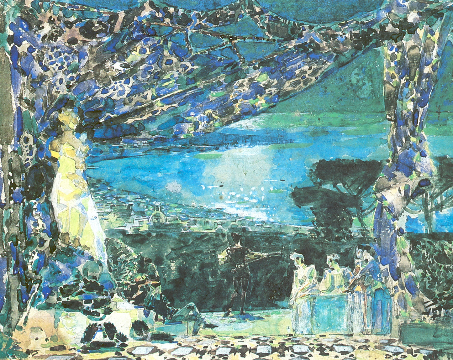 Night in Italy by Mikhail Vrubel,A3(16x12")Poster