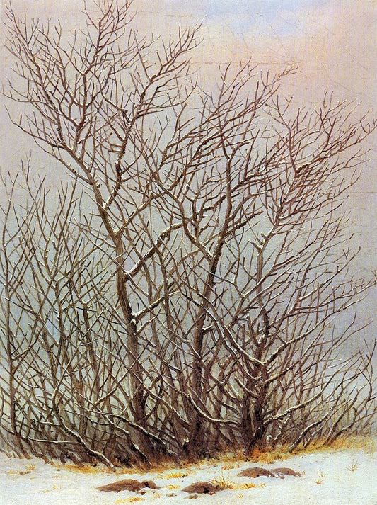 Trees under the Snow, vintage artwork by Caspar David Friedrich, 12x8" (A4) Poster