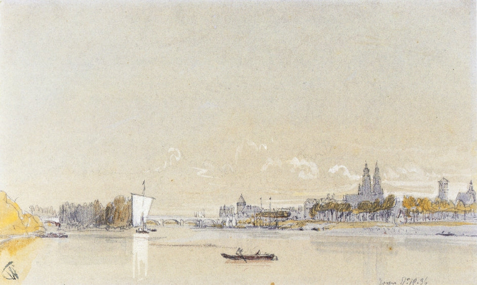 Tours on the Loire, vintage artwork by William Callow, R.W.S., A3 (16x12") Poster Print