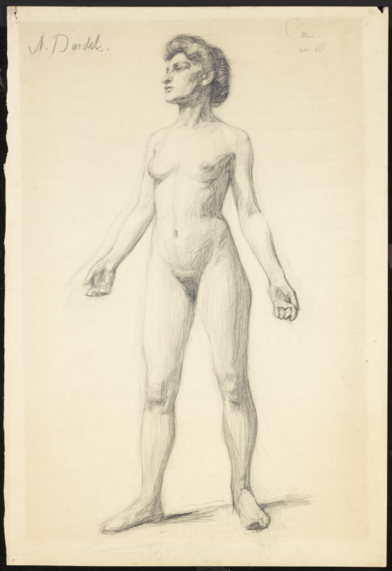 Model Study, vintage artwork by Nils Dardel, 12x8" (A4) Poster