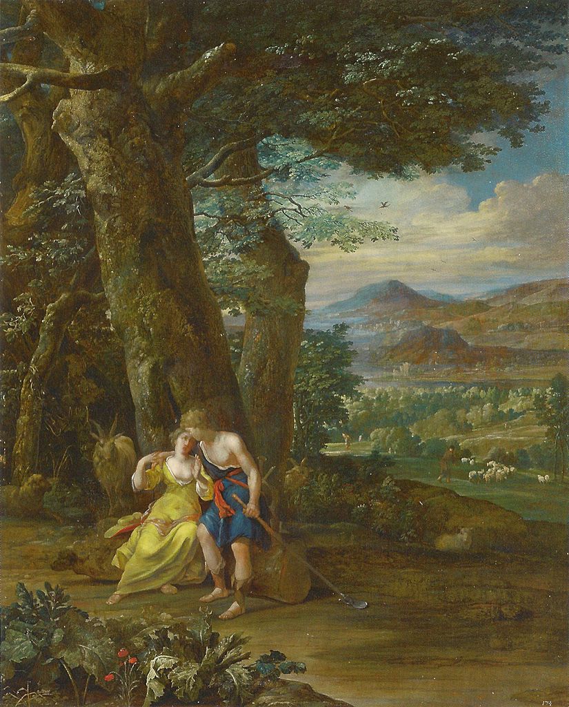 The Pastoral Scene, vintage artwork by Eglon Hendrick van der Neer, 12x8" (A4) Poster