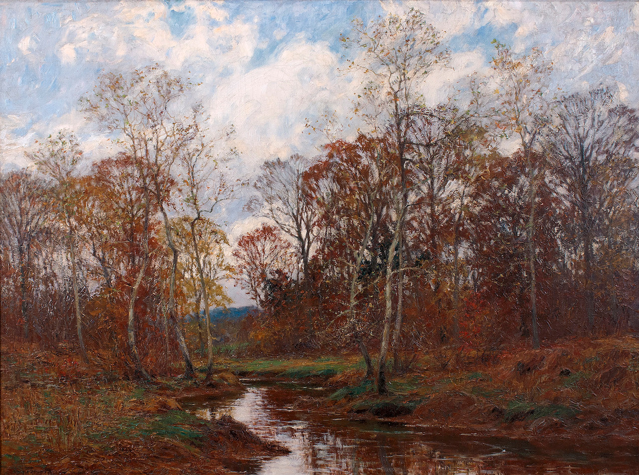 River Landscape, Autumn by William Merritt Post,A3(16x12")Poster
