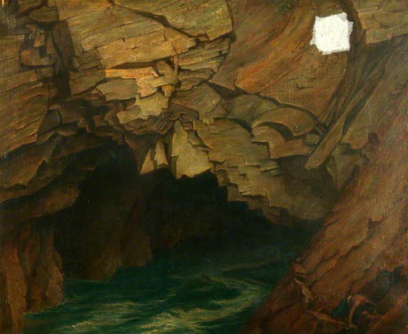The Wild Sea's Engulfing Maw, vintage artwork by Frederick James Shields, 12x8" (A4) Poster