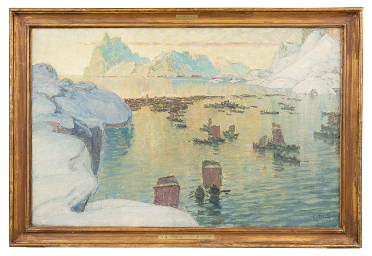 hing Fleet Going Out. Study from North Norway by Anna Boberg,A3(16x12")Poster