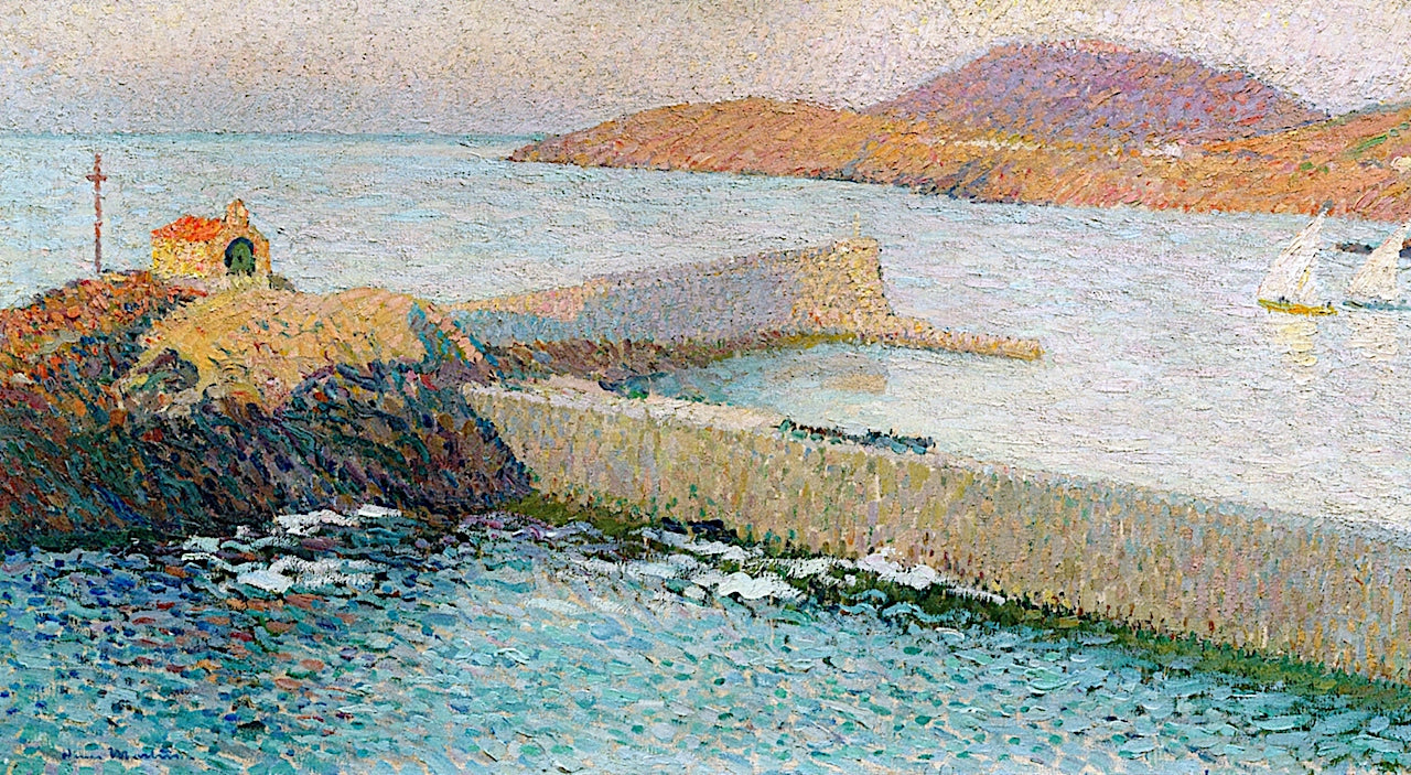 Collioure, La Chapelle sur la digue by Henri Martin,A3(16x12")Poster