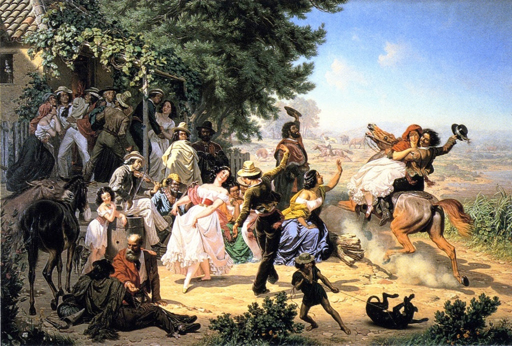 The Fandango, vintage artwork by Charles Christian Nahl, A3 (16x12") Poster Print