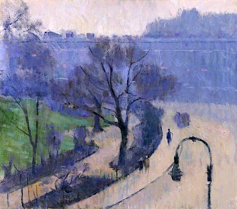 Brunswick Square, London, vintage artwork by Frank Graham Bell, 12x8" (A4) Poster
