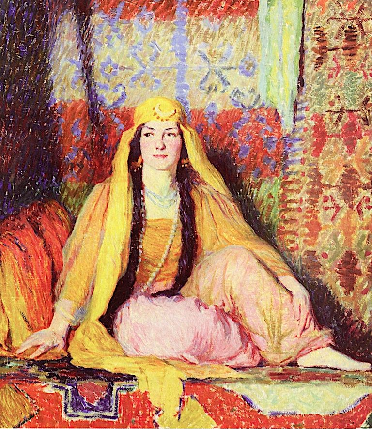 Harem Girl, vintage artwork by Milton Bancroft, 12x8" (A4) Poster