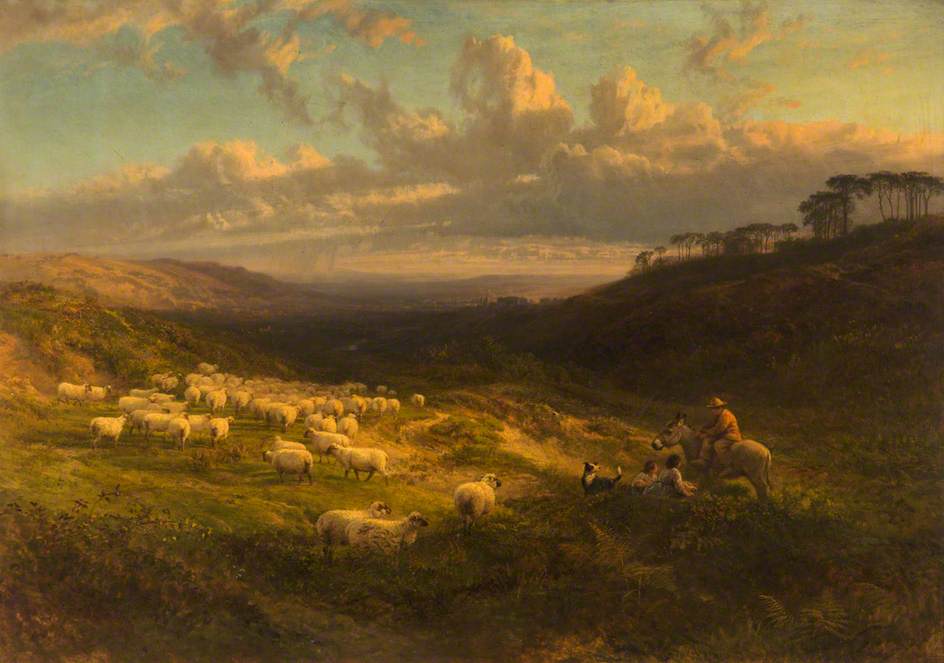 The Closing Day, Scene in Sussex, vintage artwork by George Cole, A3 (16x12") Poster Print
